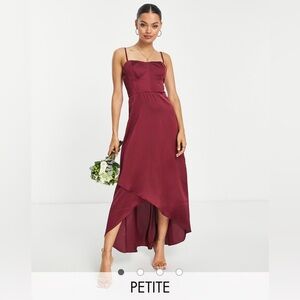 ASOS Petite Bridesmaid Satin Cami Dress